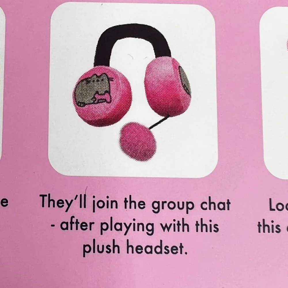 Pusheen Plush Headset Pet Toy Cat Graphic Puff Ball Microphone NIP Box Exclusive